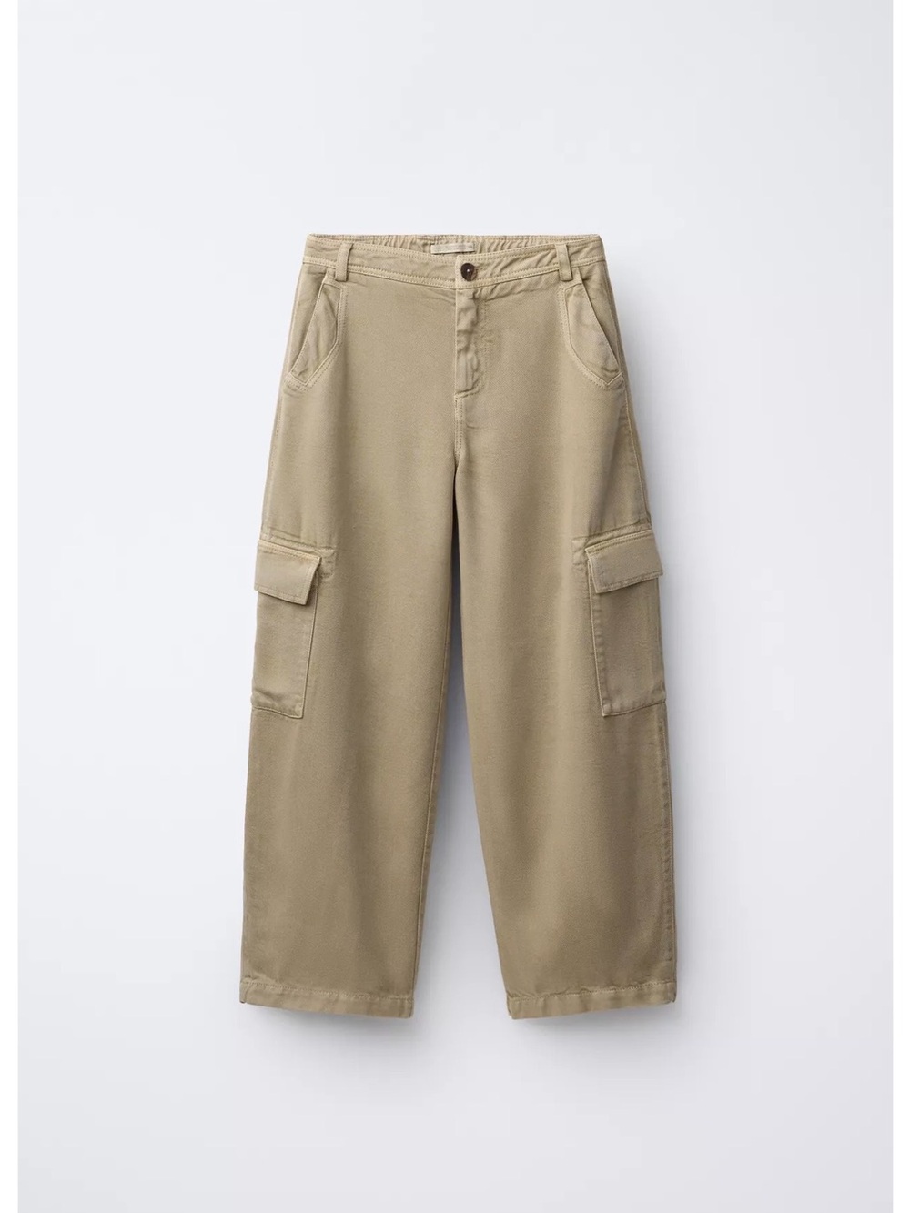 Zara Women's Cargo Pants in Light Khaki
